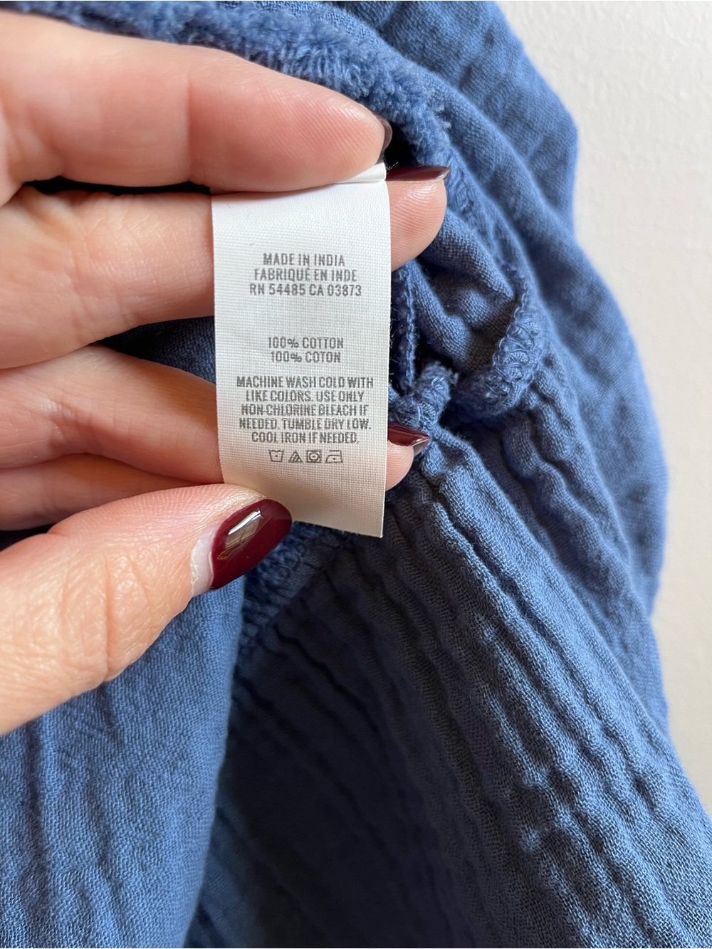 Aerie Blue V-Neck Tiered Puff-Sleeve Women's Mini Dress - Picture 7 of 7